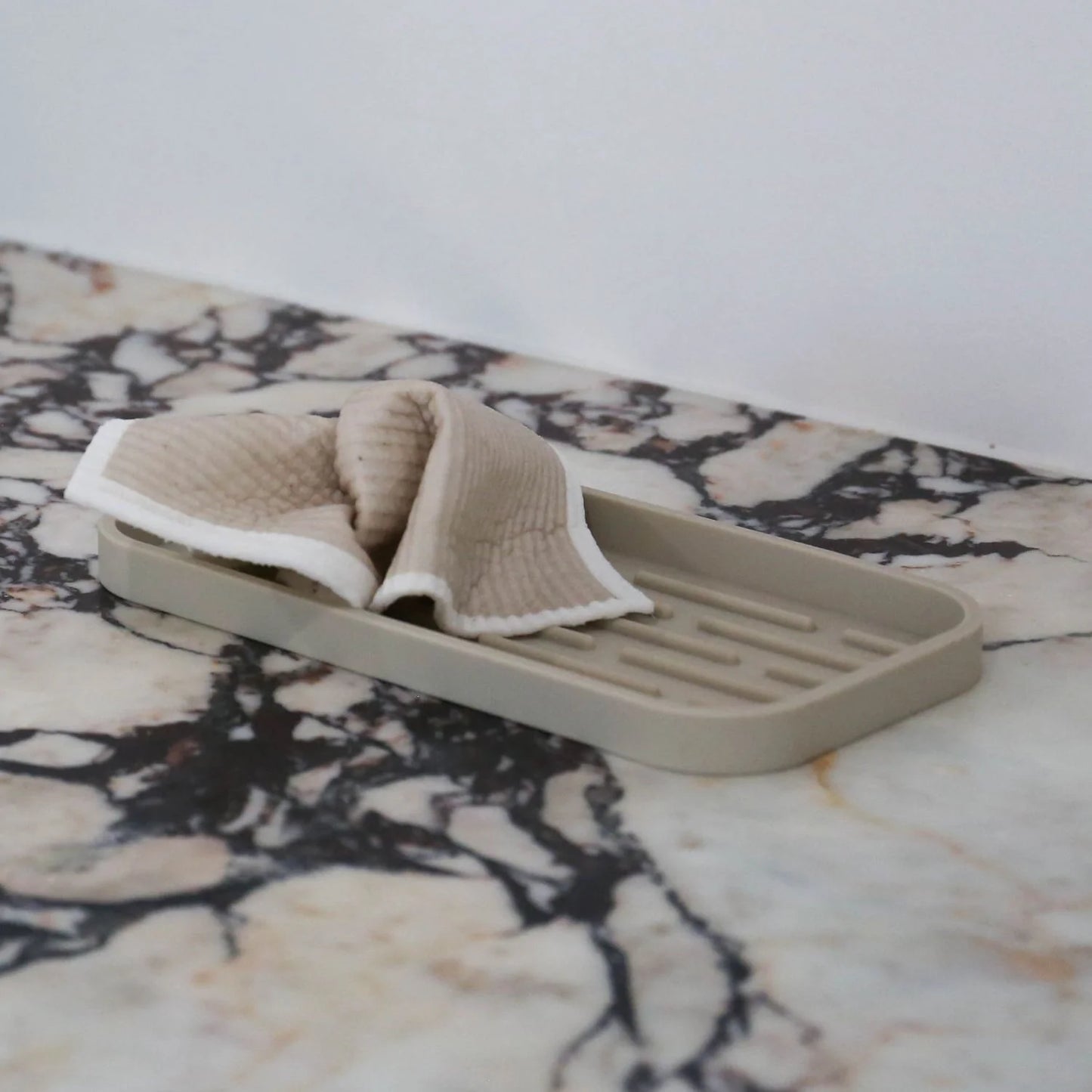 Designstuff - Sink Tray And Sponge Holder Silicone - Sand