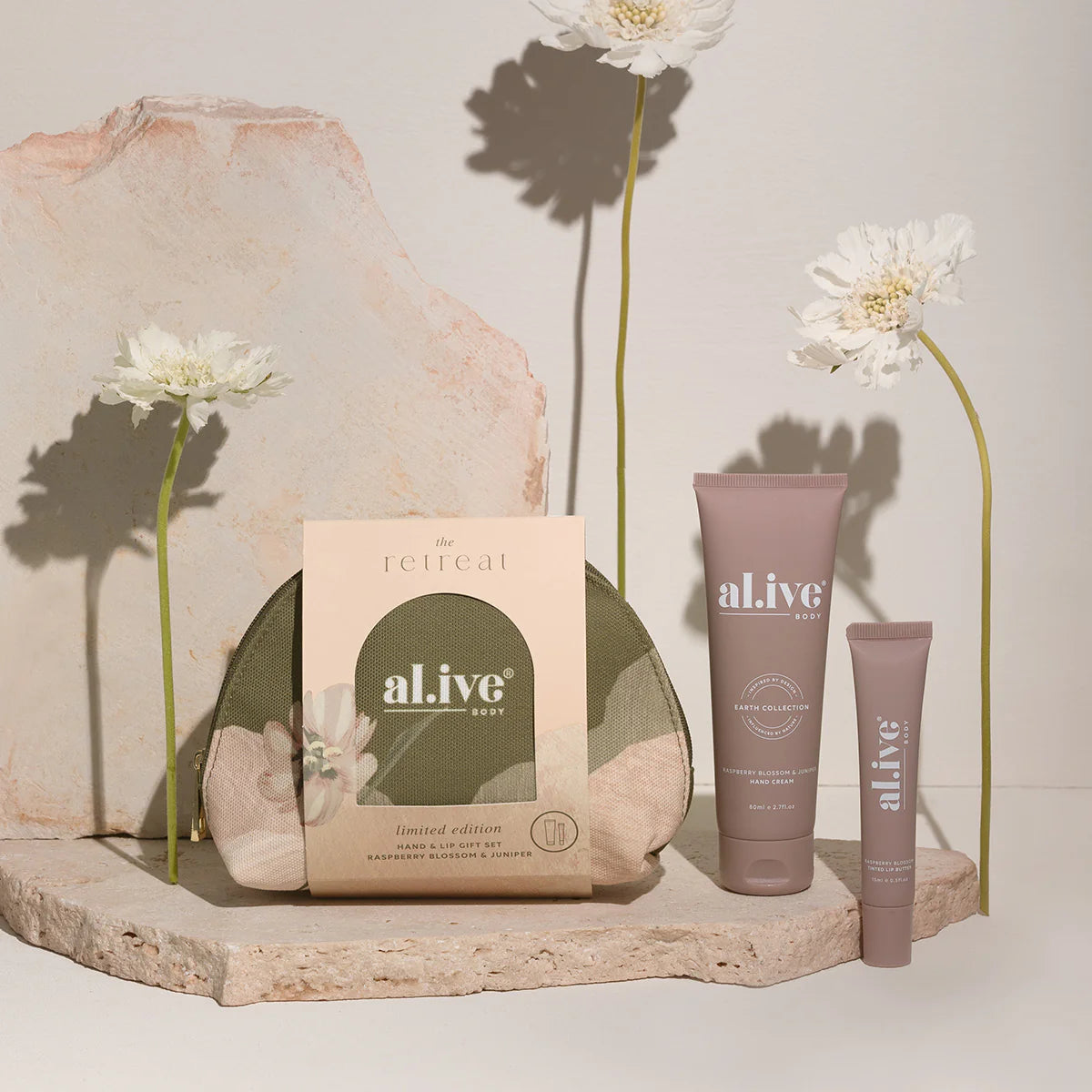 Al.ive - Hand & Lip Gift Set - Raspberry Blossom & Juniper