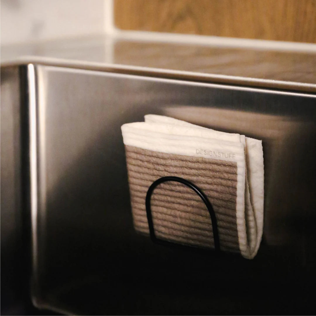 Designstuff - Compostable Eco Dishcloth - Sand / Cinnamon / Khaki (pack Of 3)