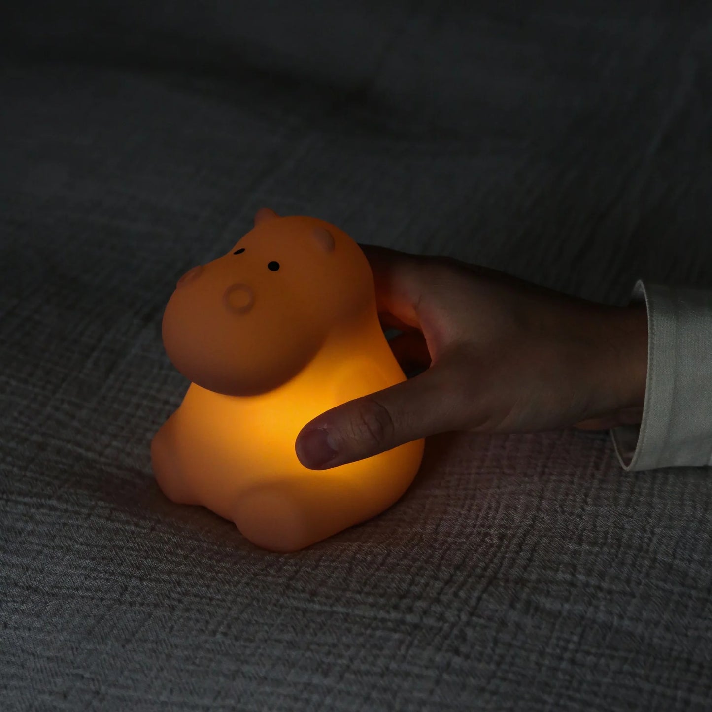 Designstuff - Little Hippo Night Lamp - Clay