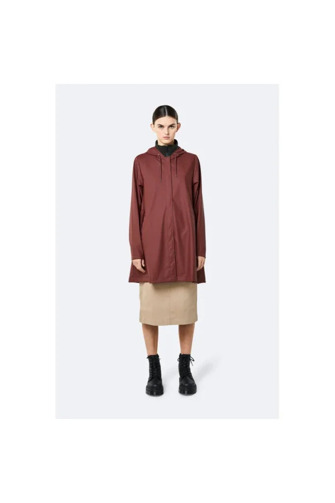 Rains - A-line Jacket - Maroon