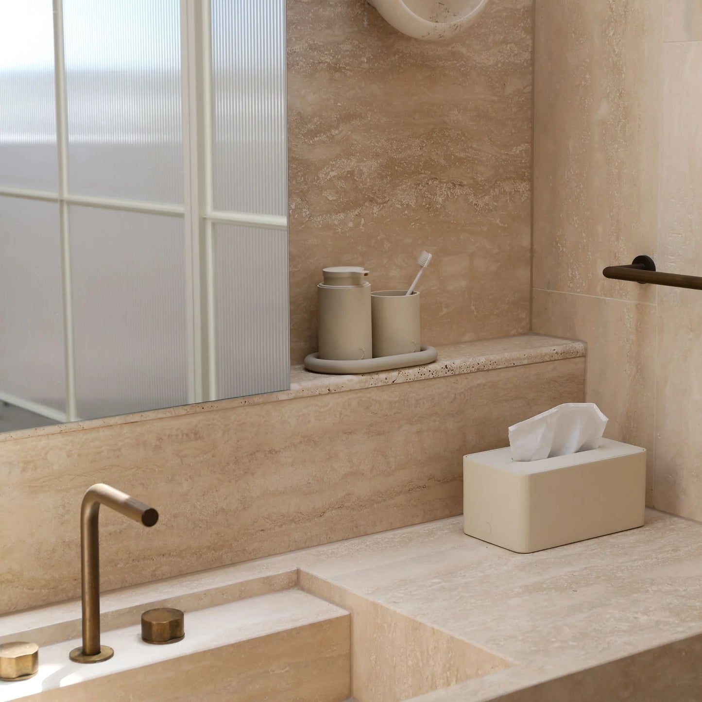 Designstuff - Arc Tissue Box - Rectangle - Sand