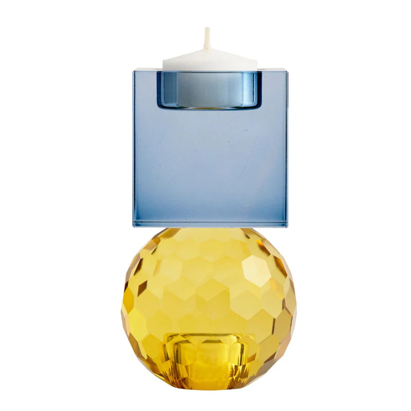 One Six Eight London - Reign Candle Holder - 13.5cm - Blue