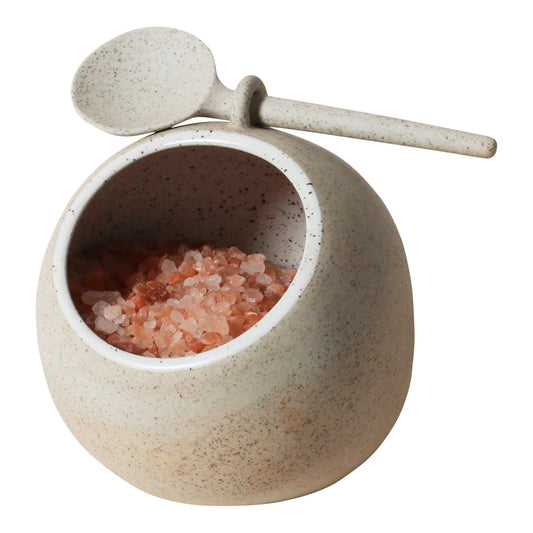 Robert Gordon - Salt Pig W/ Spoon - Garden To Table - White