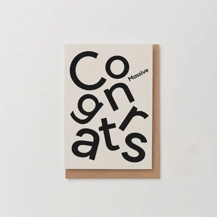 Kinshipped - Massive Congrats - Congratulations - Greeting Card