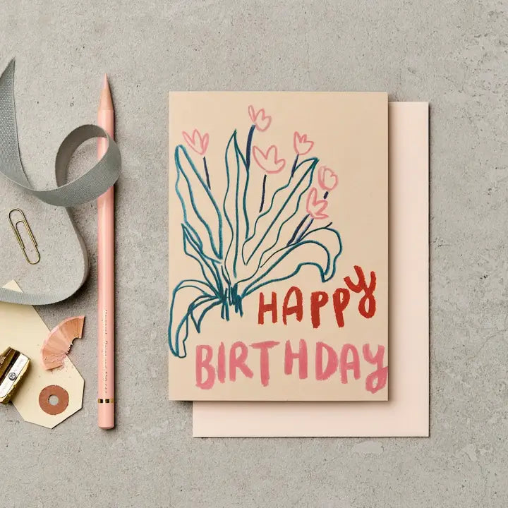 Katie Leamon - Birthday Tulips - Greeting Card