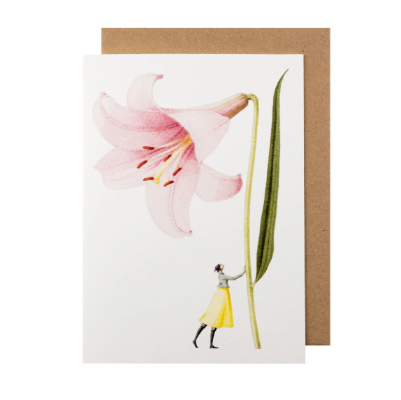 Laura Stoddart - Greeting Card - Pink Lily