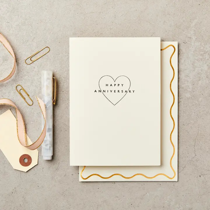 Katie Leamon - Happy Anniversay - Heart - Greeting Card