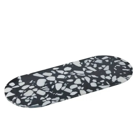 Assemble - Hide Terrazzo Board- 25 X 60cm - Black/white