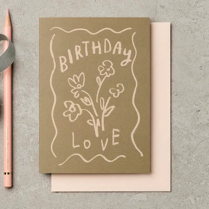 Katie Leamon - Birthday Love Pastel - Greeting Card