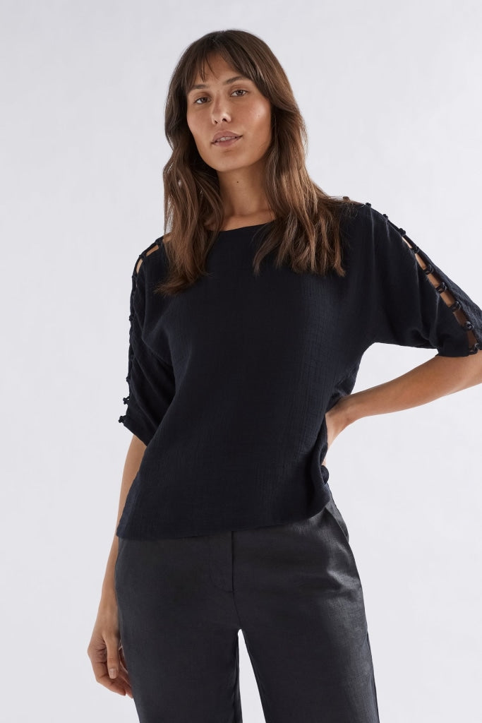 Elk The Label - Loopt Top Black Apparel & Accessories > Clothing Shirts Tops