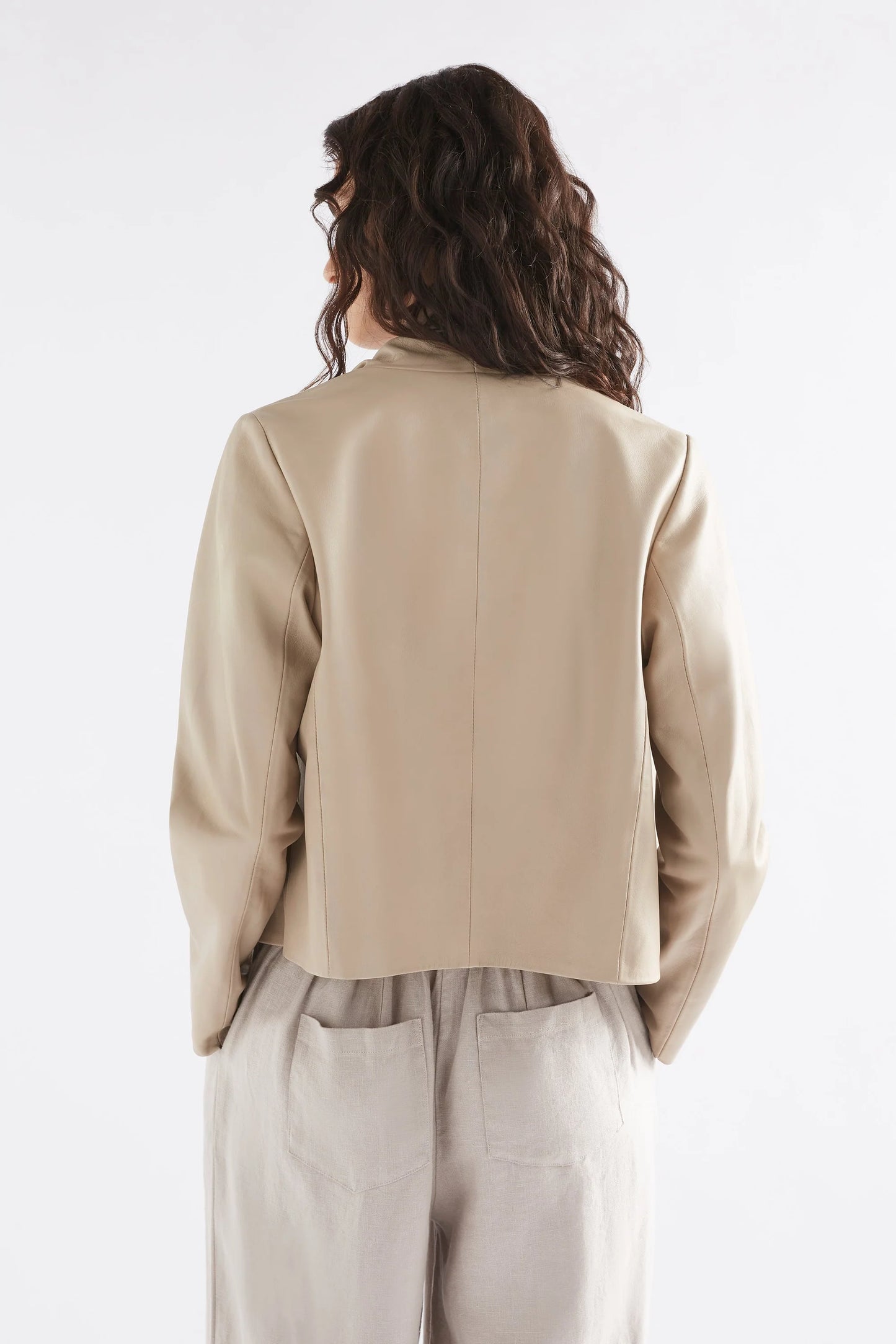 Elk The Label - Fine Leather Jacket - Stone