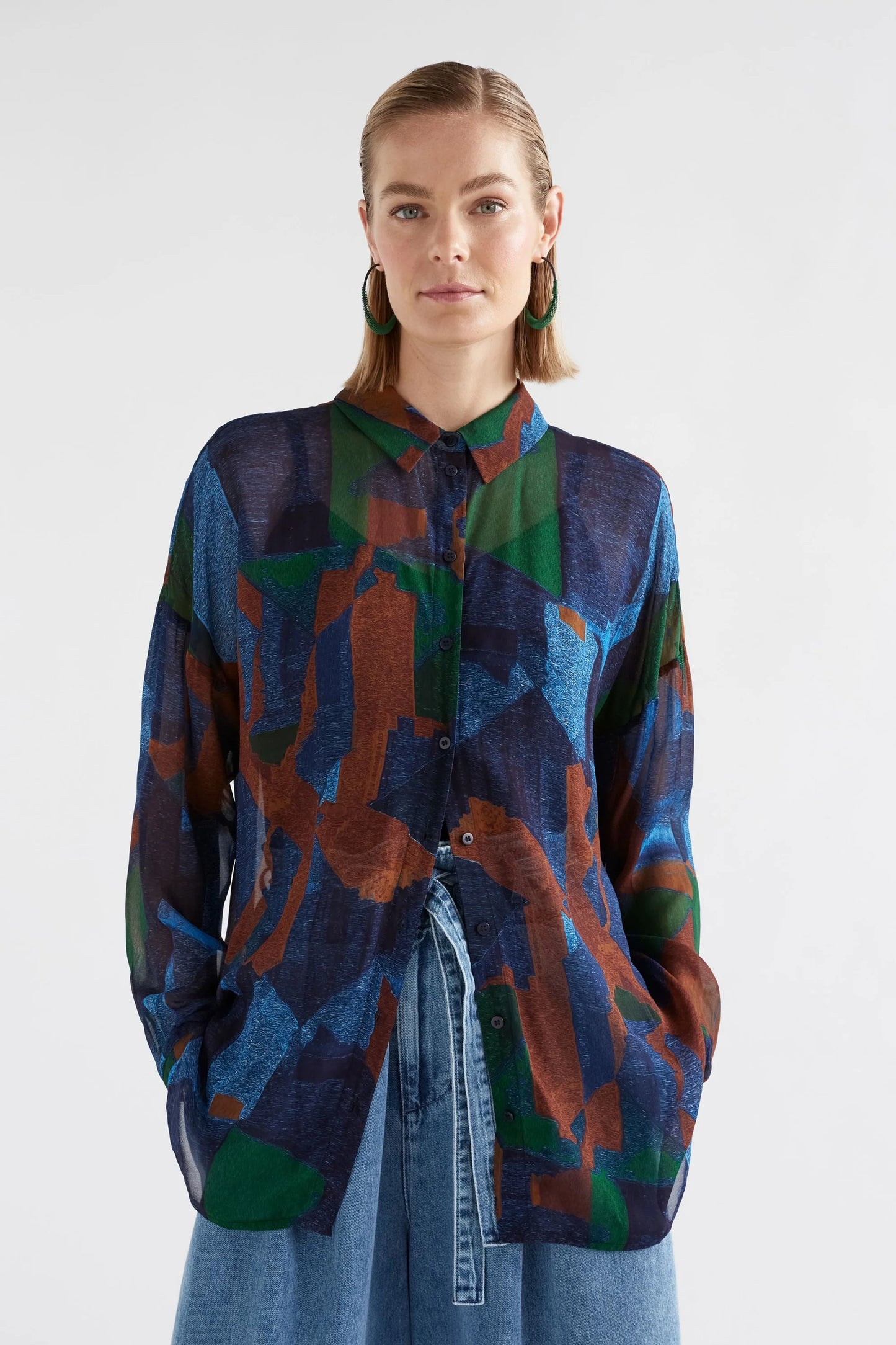 Elk The Label - Eir Sheer Shirt - 12 - Orda Print