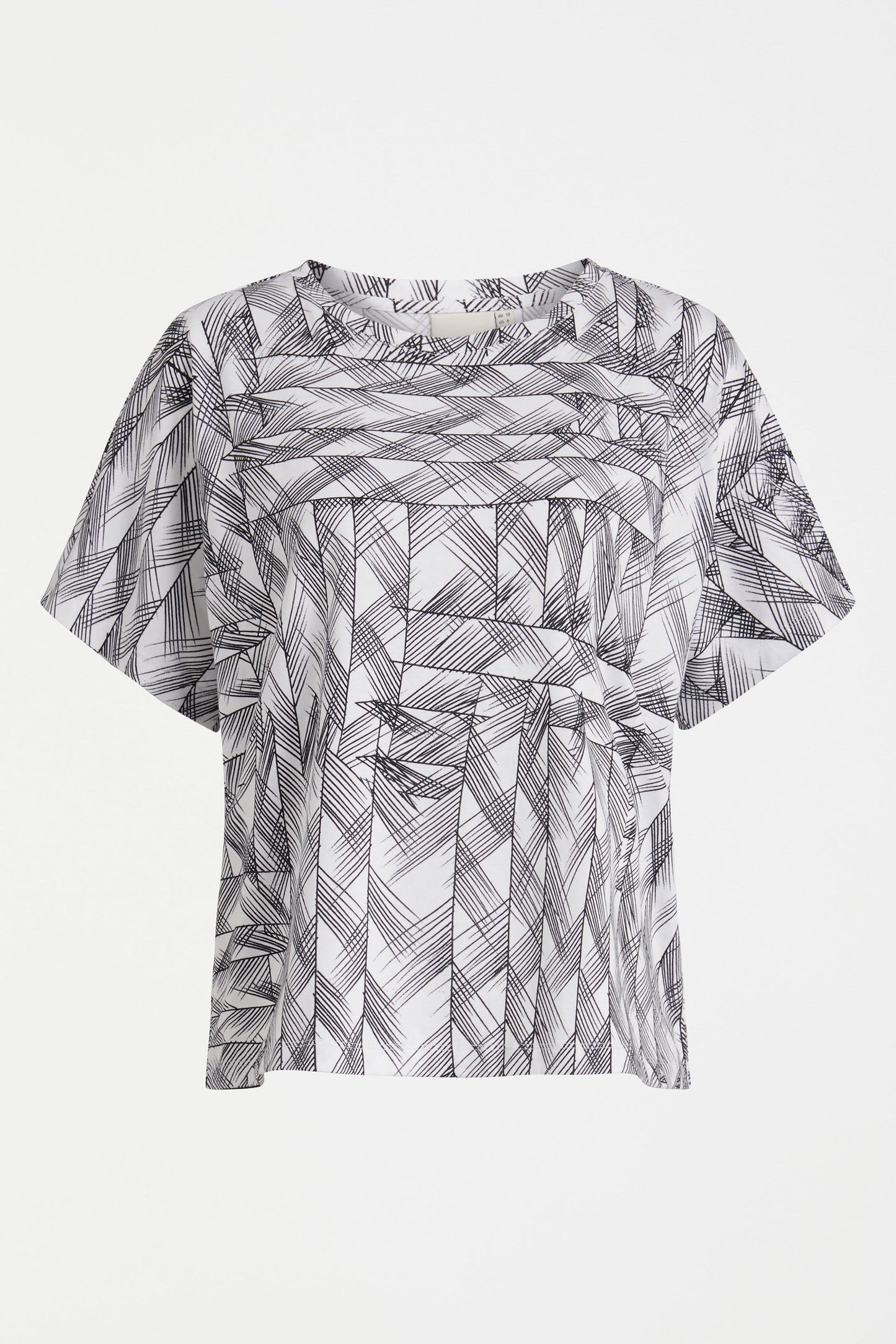 Elk The Label - Haki Short Sleeve Tshirt - White Line Print