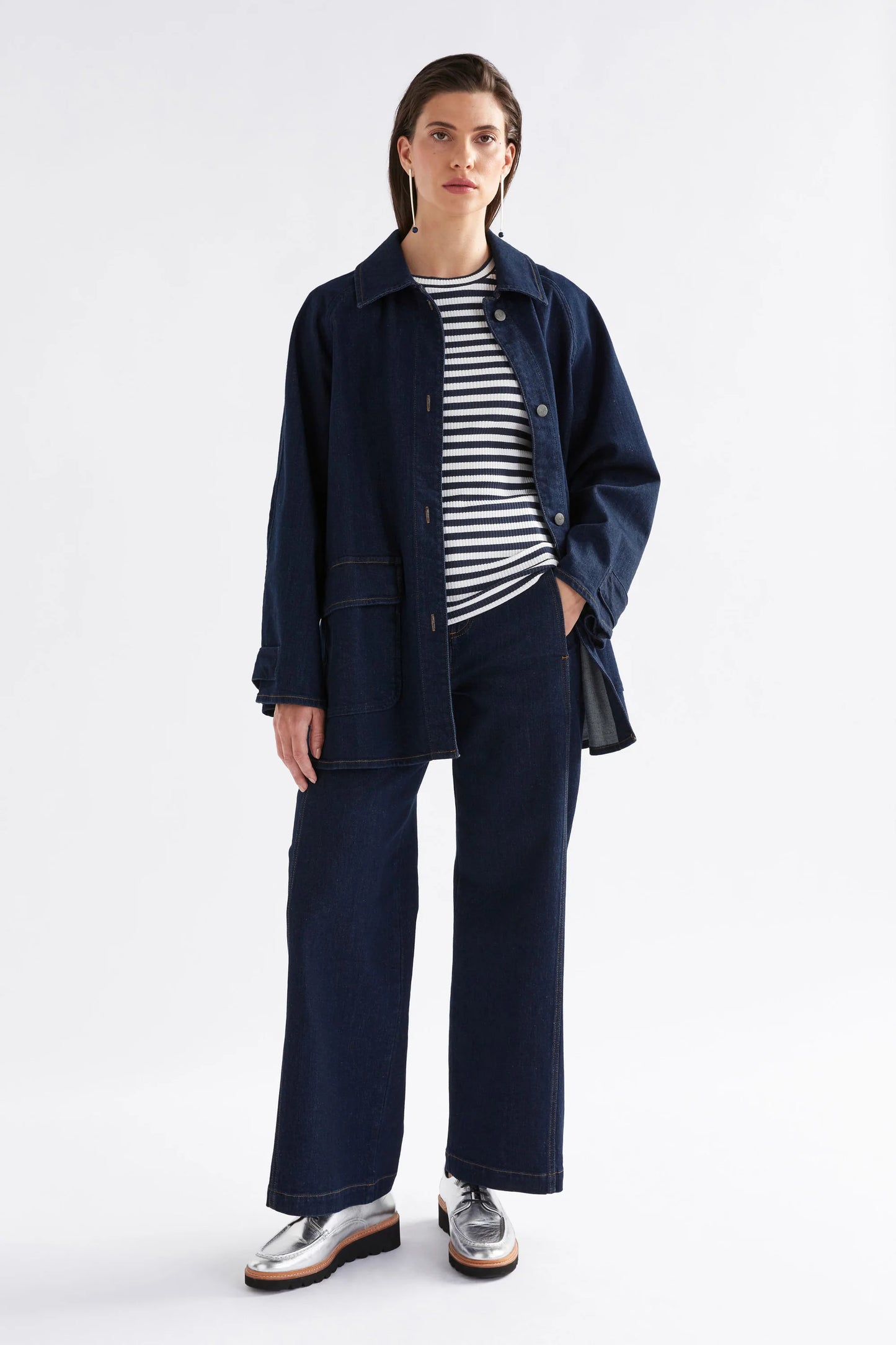 Elk The Label - Myes Denim Jacket - Dark Blue Wash