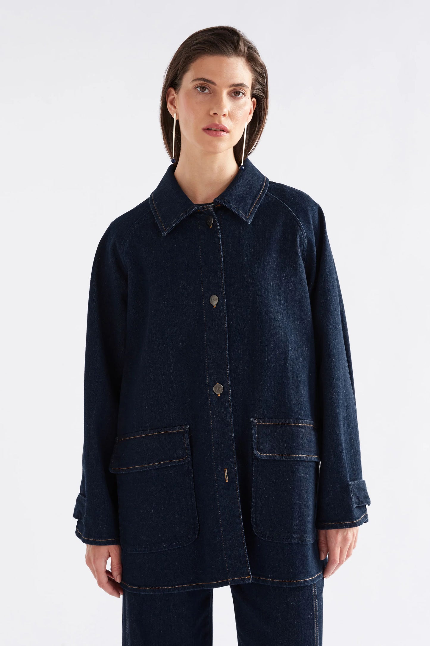 Elk The Label - Myes Denim Jacket - Dark Blue Wash