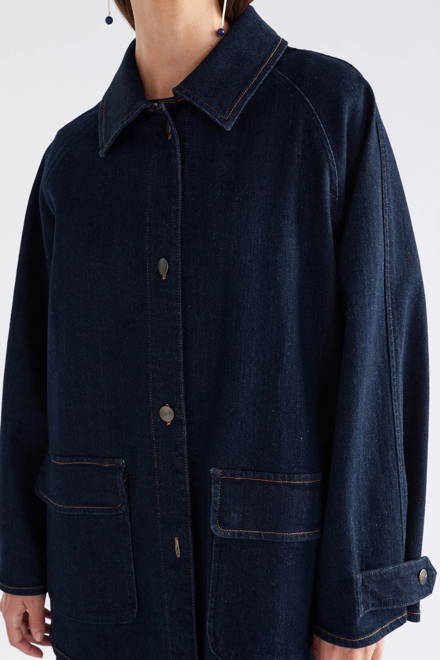 Elk The Label - Myes Denim Jacket - Dark Blue Wash