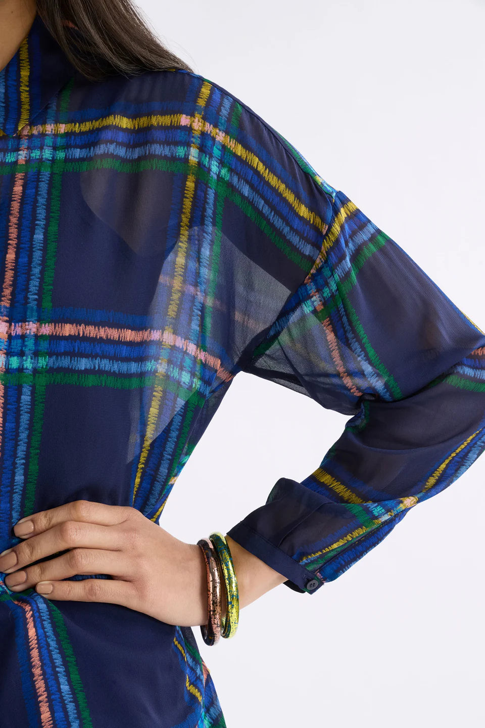 Elk The Label - Eir Sheer Shirt - Elba Check
