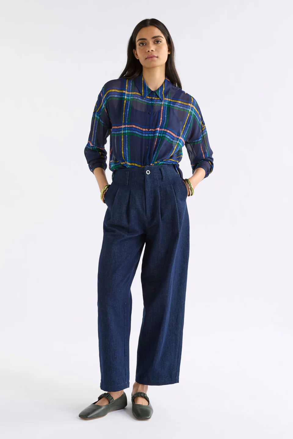 Elk The Label - Eir Sheer Shirt - Elba Check