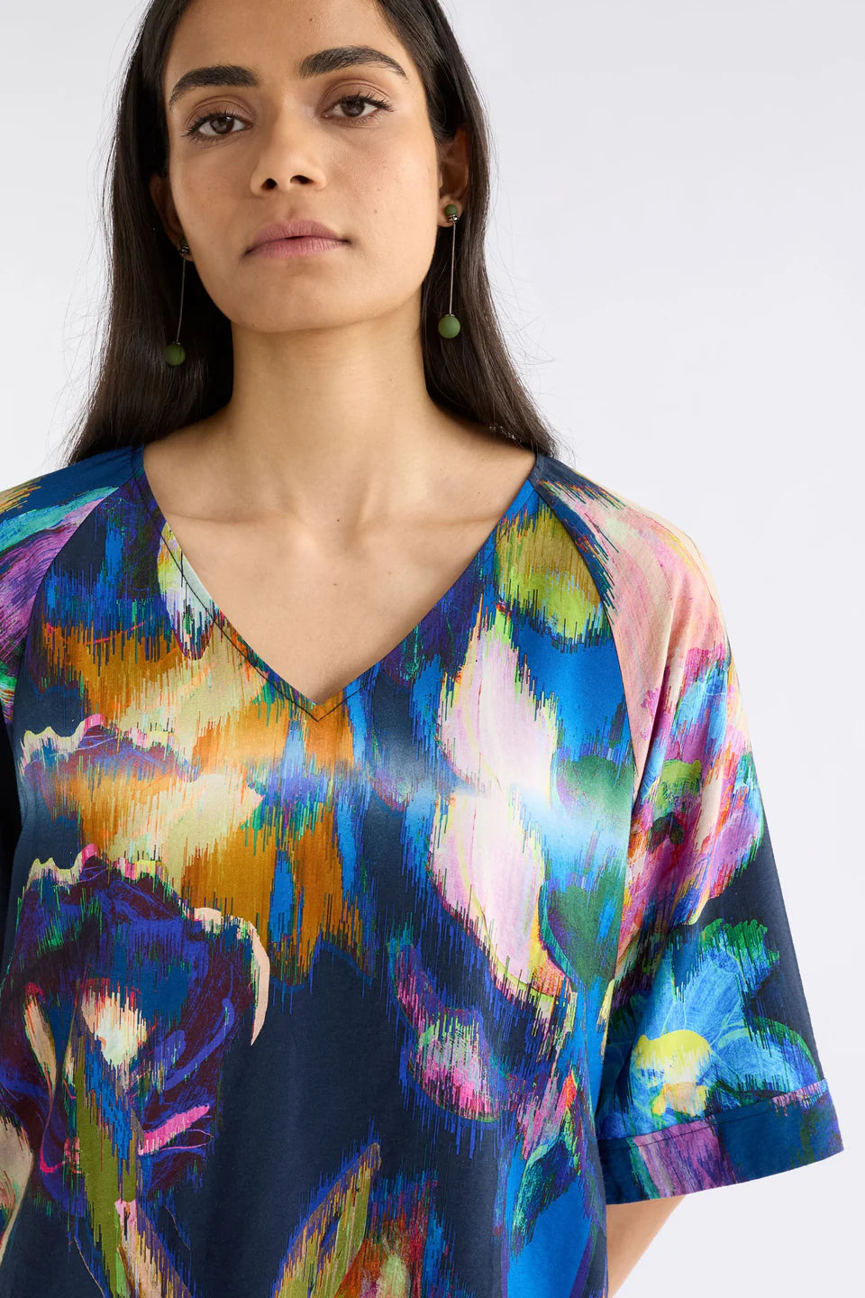 Elk The Label - Moda V Neck Top - Vaara Print