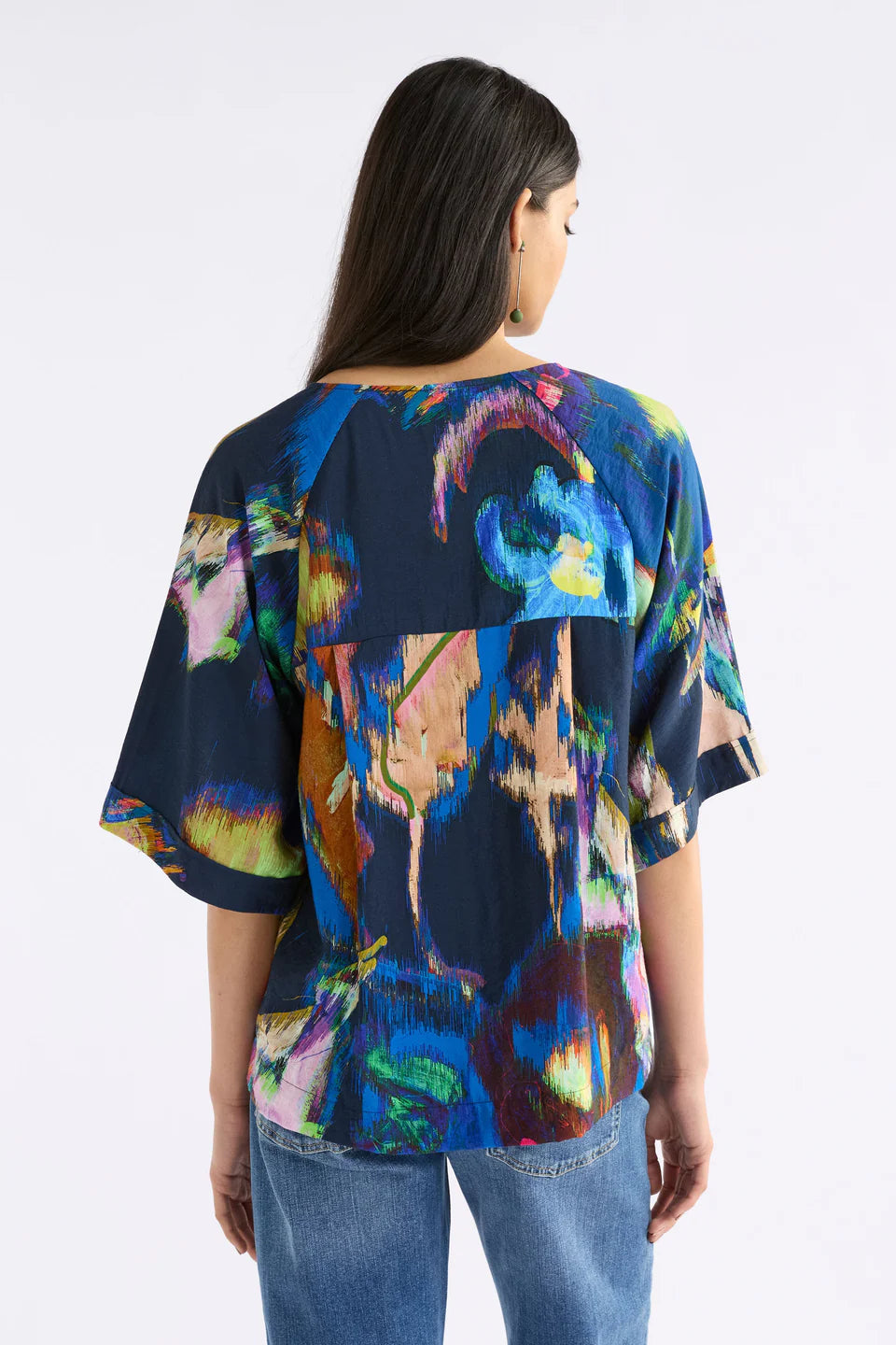 Elk The Label - Moda V Neck Top - Vaara Print