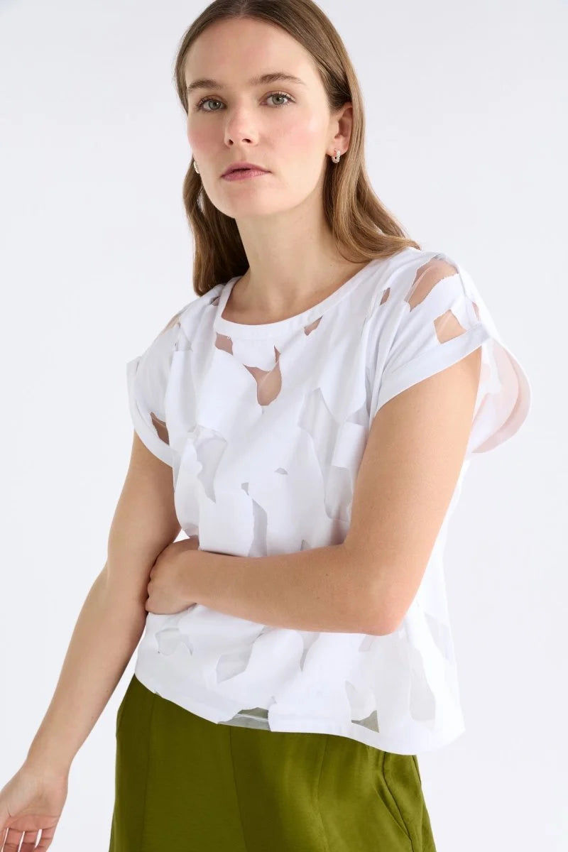 Elk The Label - Varr Burnout Top - White