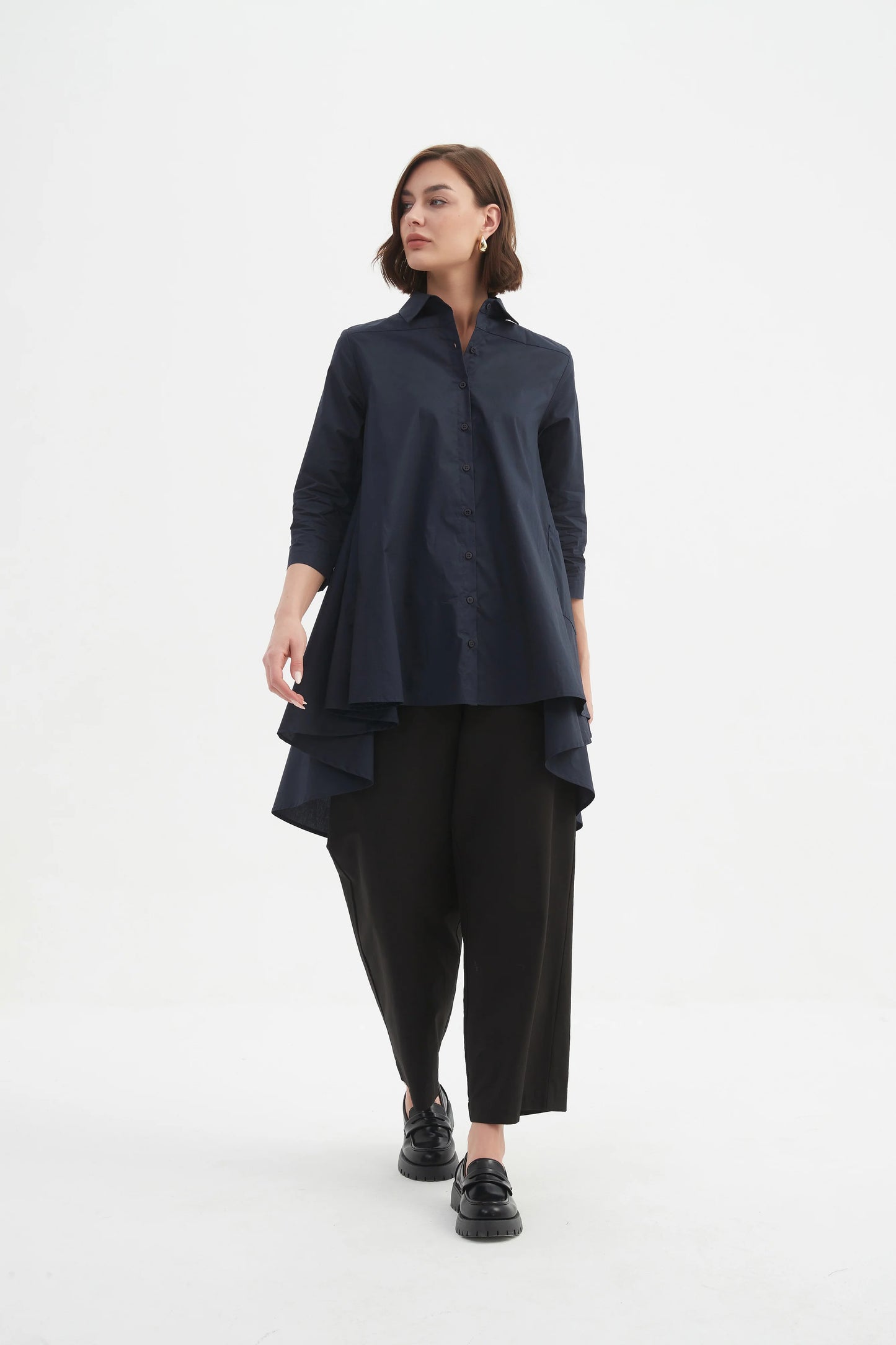 Tirelli - Swing Back Shirt - Navy