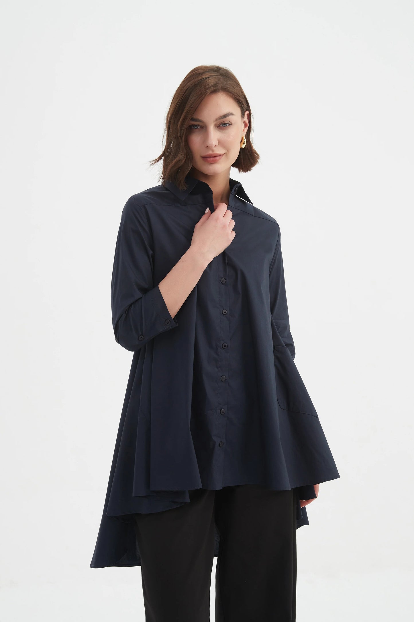Tirelli - Swing Back Shirt - Navy