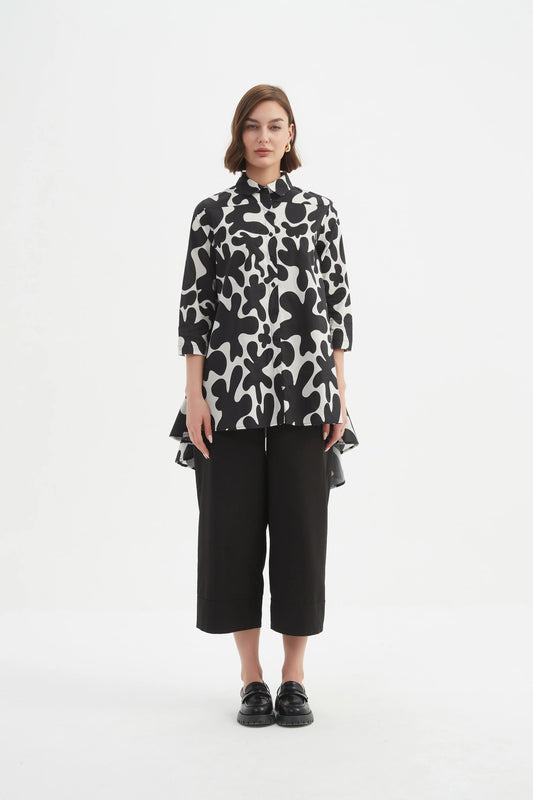 Tirelli - Swing Back Shirt - Blot Print - Black/cream