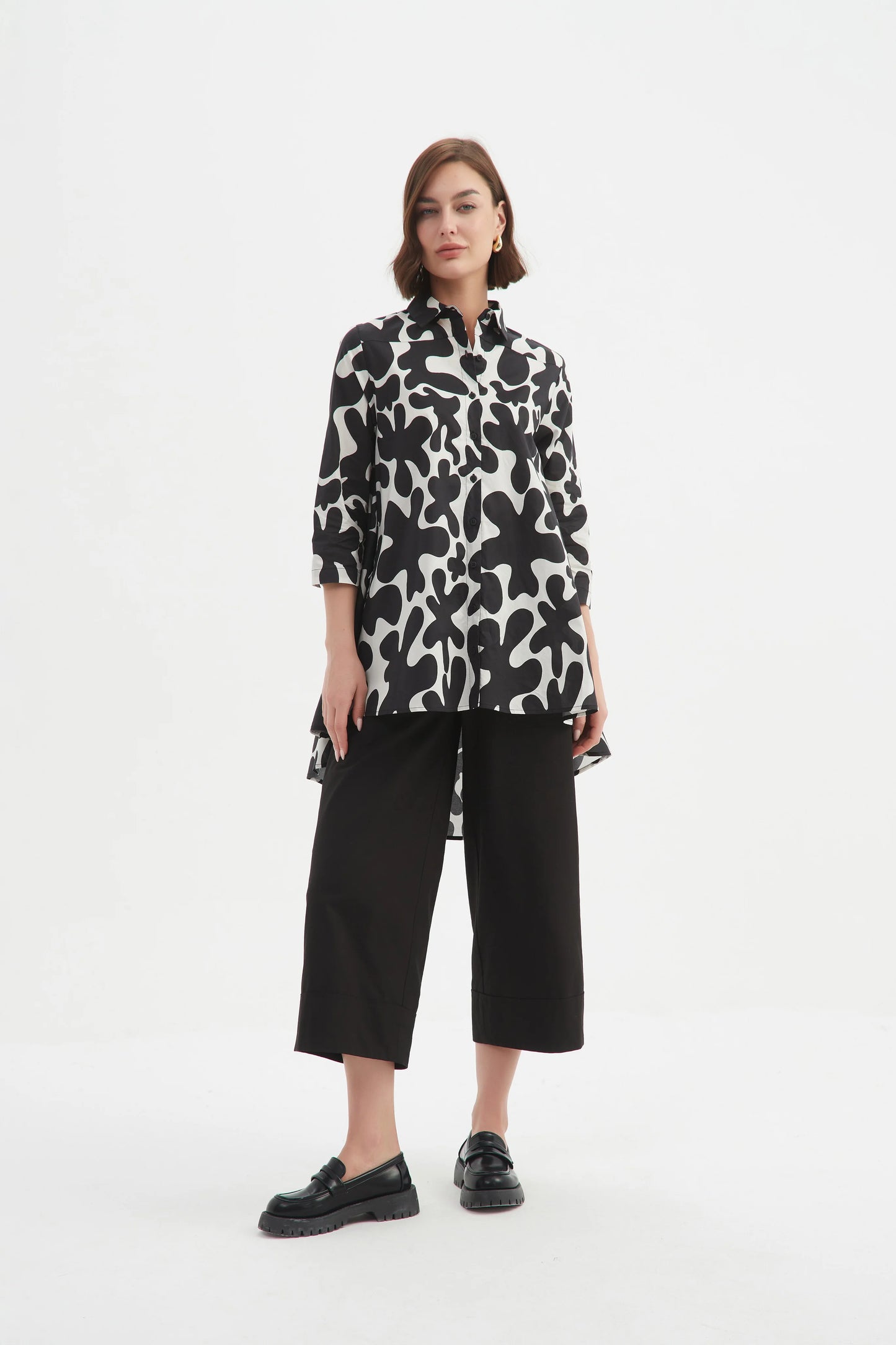Tirelli - Swing Back Shirt - Blot Print - Black/cream
