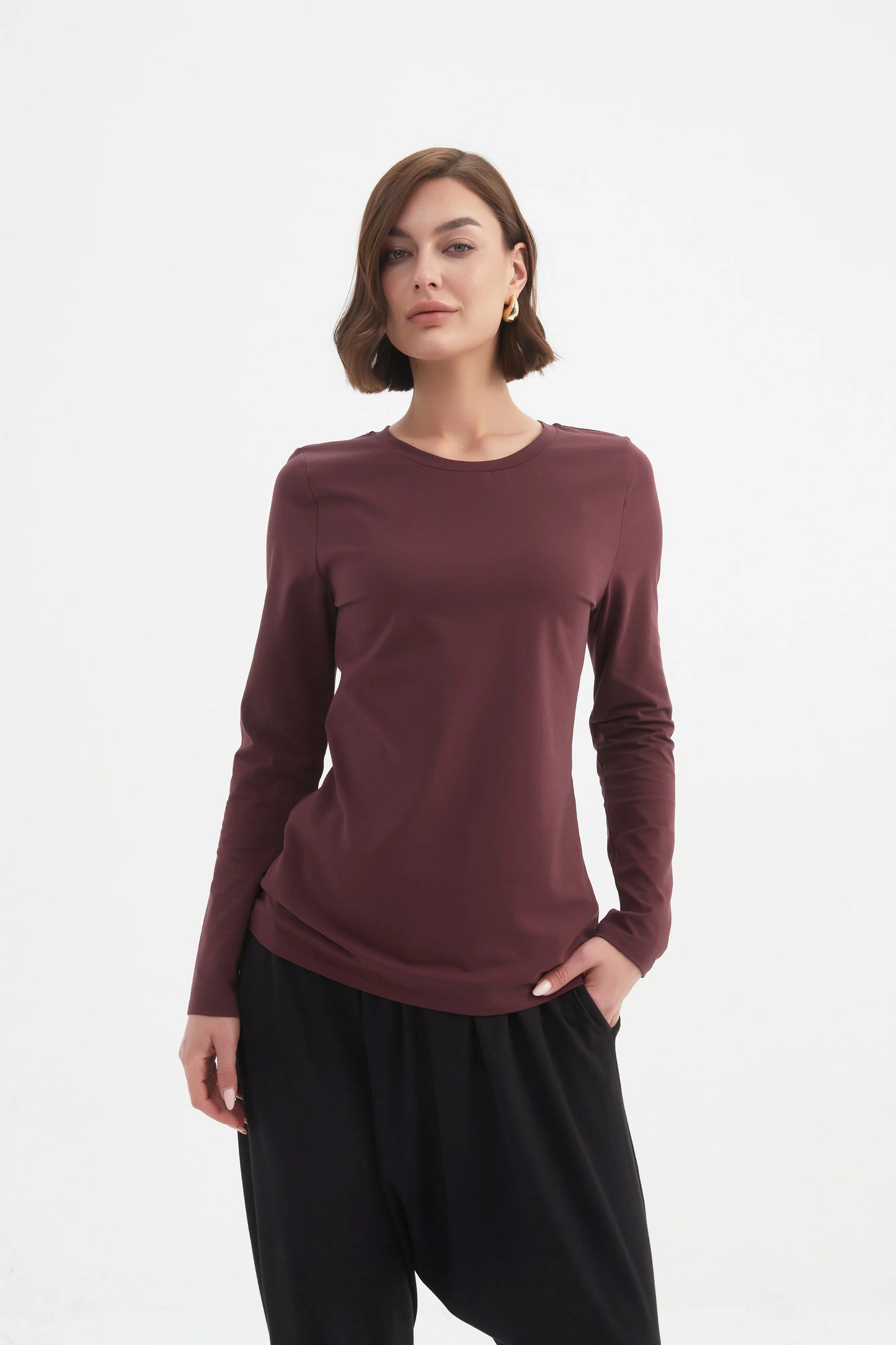 Tirelli - Long Sleeve Tshirt - Aubergine