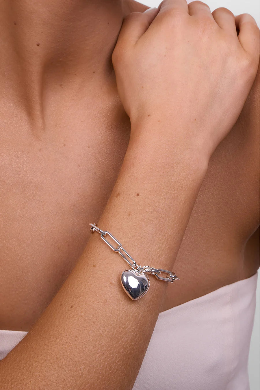 Liberte - Lotte Heart Bracelet - Silver