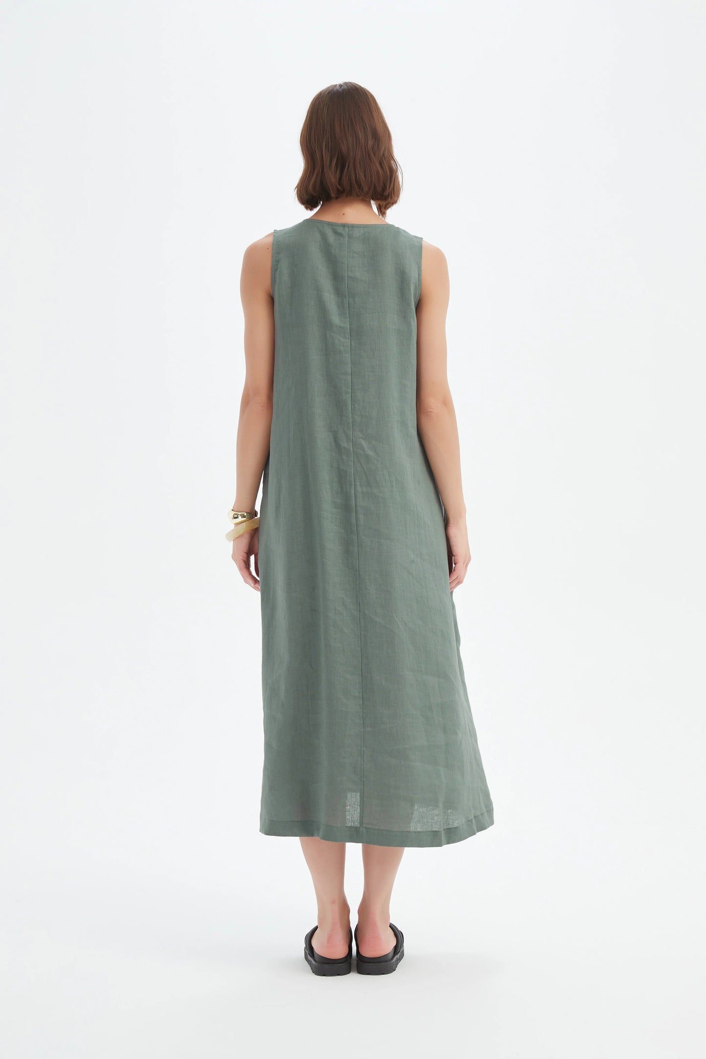 Tirelli - Inverted Pleat Dress - Petrol