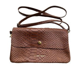 Maison Fanli - Clutch/cross Body Bag - Snake - Camel