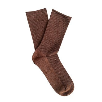 Klue - Glitter Lurex Socks - Camel Brown