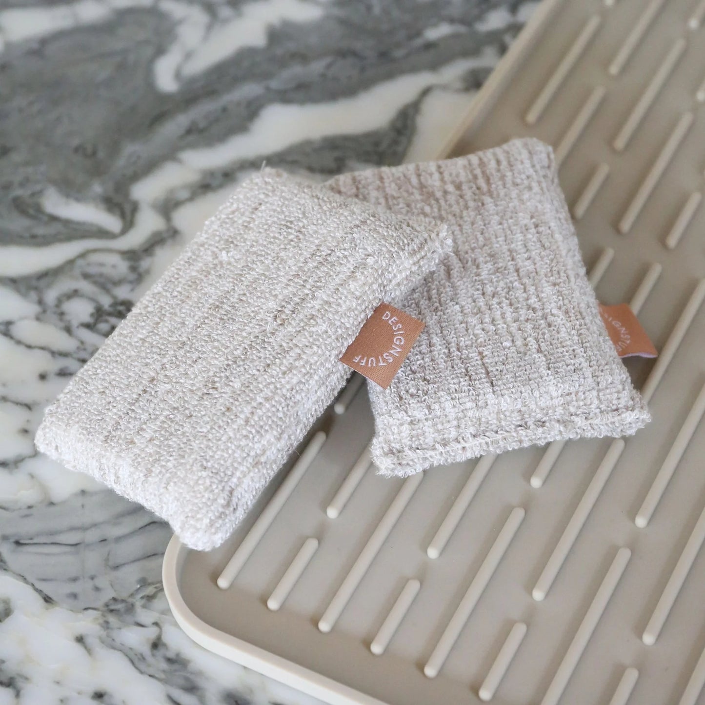 Designstuff - Dishcloth - Hemp Marle Sponge - Camel - (set Of 2)