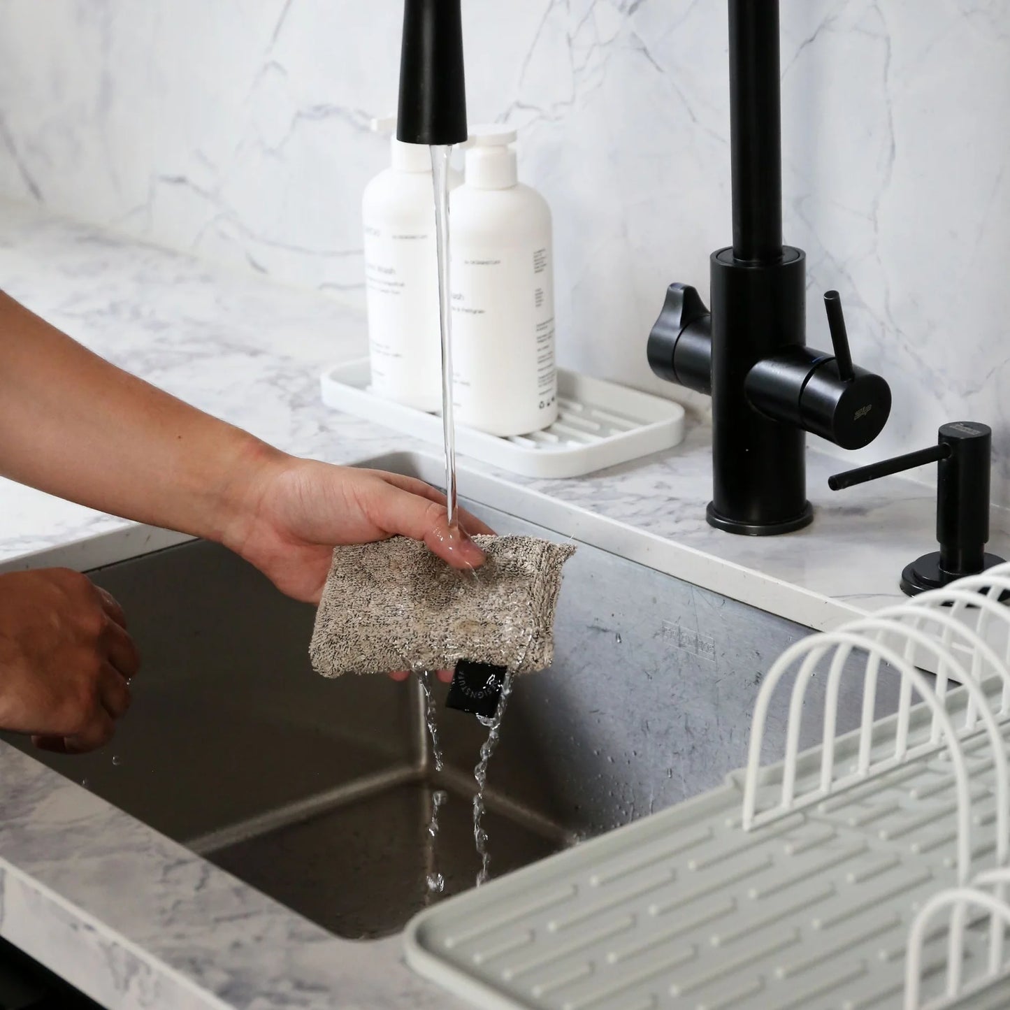 Designstuff - Hemp Marle Sponge - Black - (set Of 2)