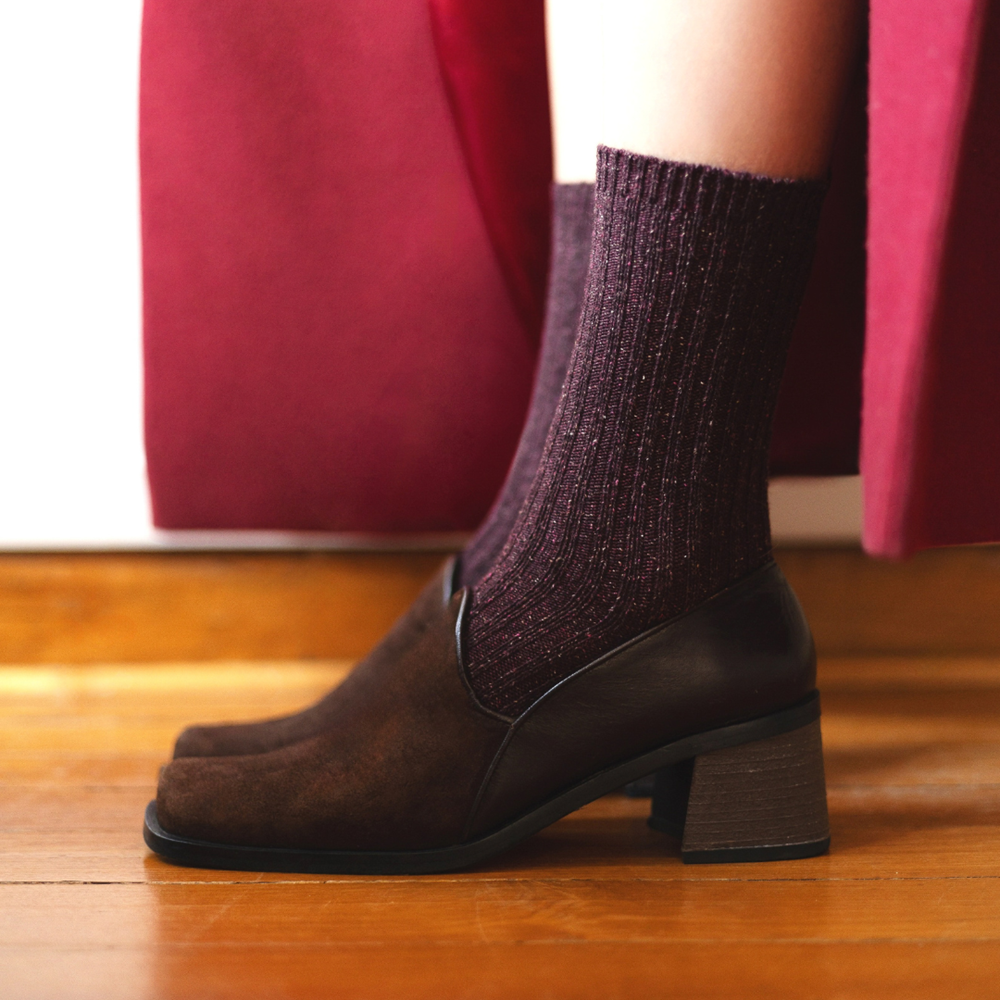 Klue - Socks - Wool & Silk - Burgundy