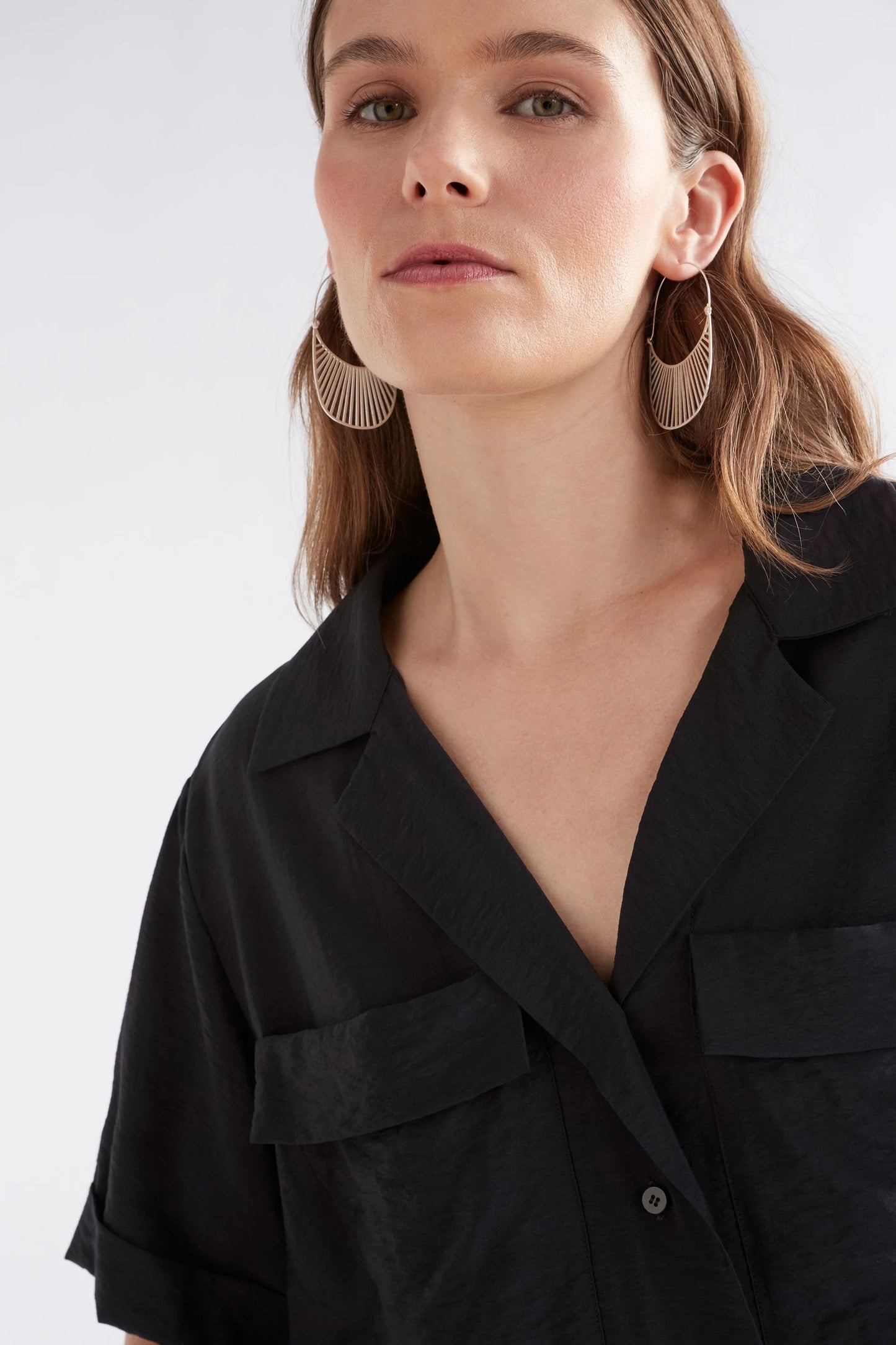 Elk The Label - Solsken Large Hoop Earring - Black