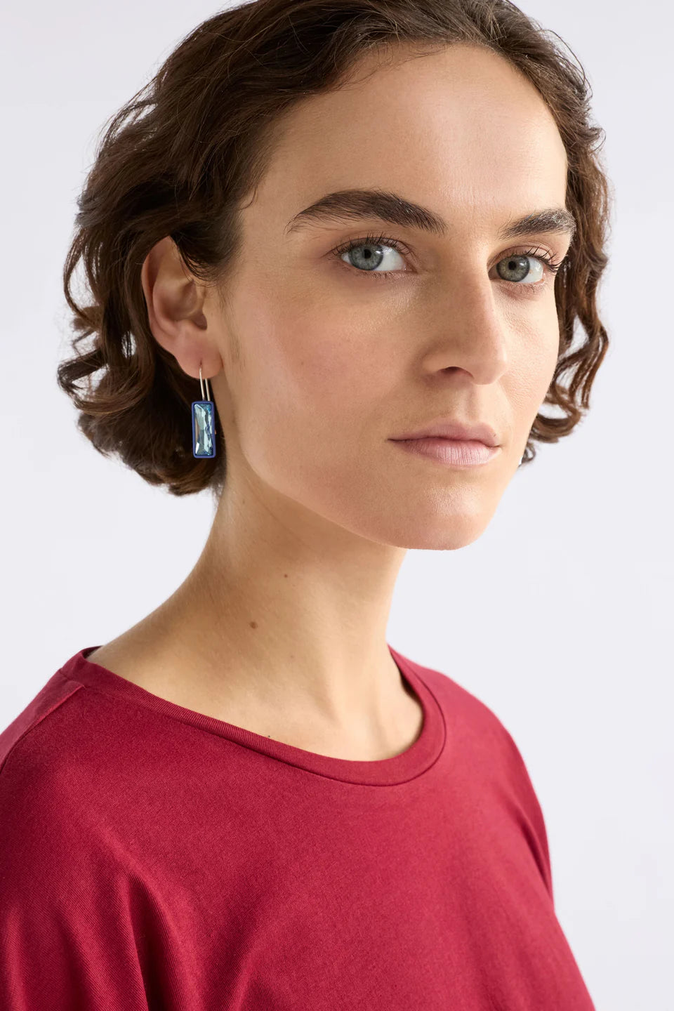 Elk The Label - Jule Small Hook Earring - Blue Mist