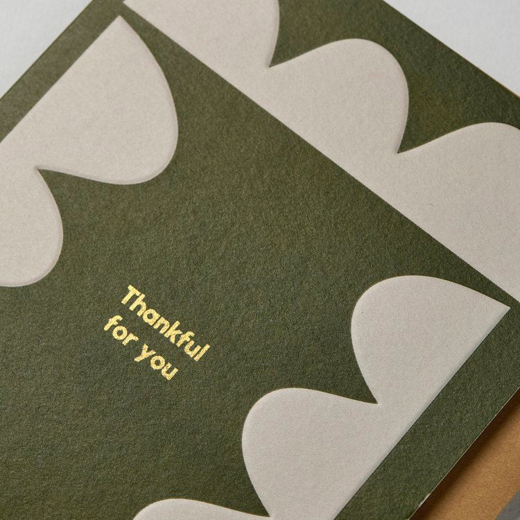 Kinshipped - Thankful For You - Embossed - Greeting Card