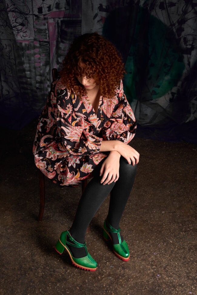 Tightology - Merino Wool Tights - Geo Black -