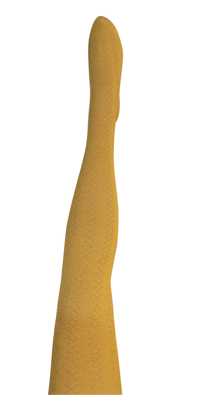 Tightology - Merino Wool Tights - Geo Ochre -