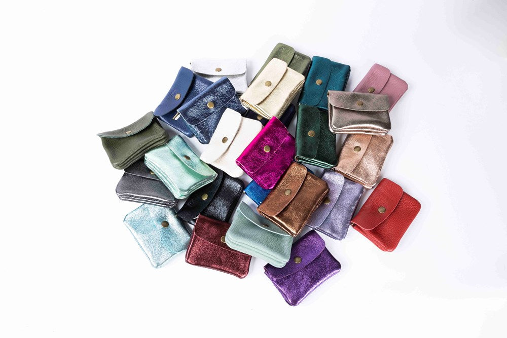 Maison Fanli - Coin Purse - Metallic Bordeaux