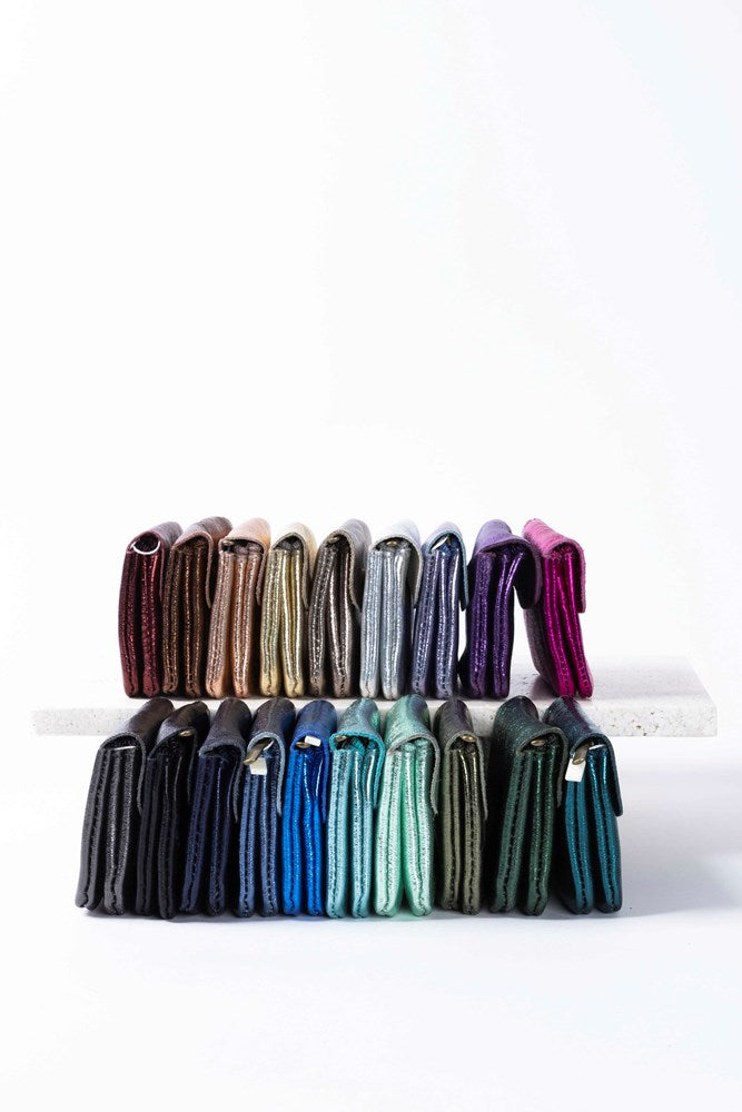 Maison Fanli - Coin Purse - Metallic Aqua