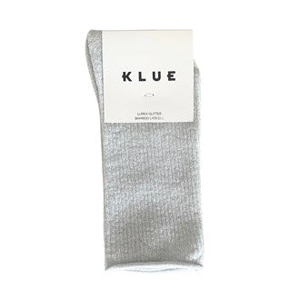 Klue - Glitter Lurex Socks - White