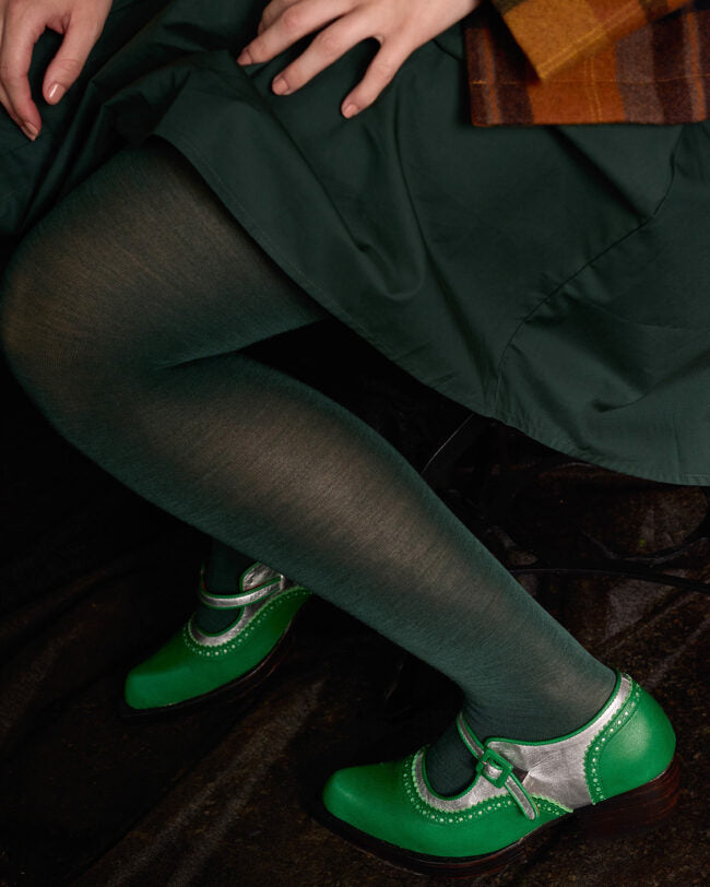 Tightology - Merino Wool Tights - Luxe Green