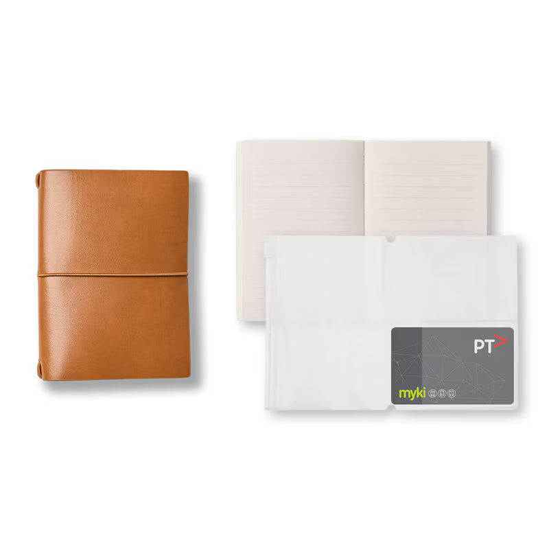 Studio Milligram - Refillable Leather Passport Journal Set - B7 - Camel