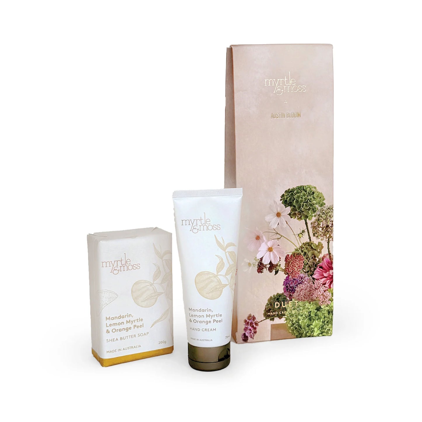 Myrtle & Moss - Duet Gift Set - Soap & Hand Cream - Mother's Day / Austin Bloom