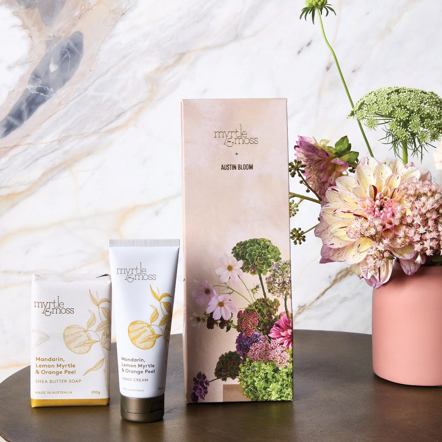 Myrtle & Moss - Duet Gift Set - Soap & Hand Cream - Mother's Day / Austin Bloom